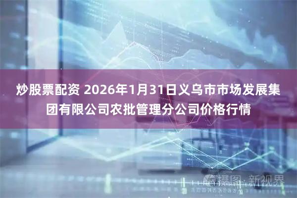 炒股票配资 2026年1月31日义乌市市场发展集团有限公司农批管理分公司价格行情