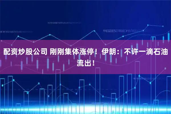 配资炒股公司 刚刚集体涨停！伊朗：不许一滴石油流出！